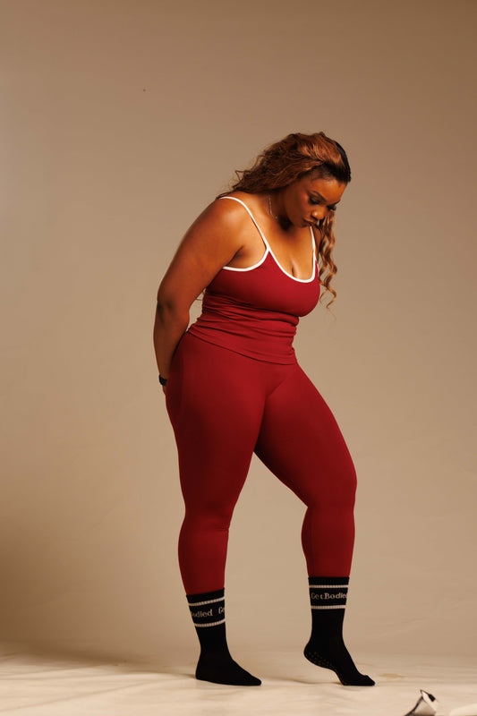 Black GetBodied Socks (White Stripes)